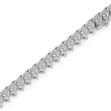 Heart-Cut Diamond Tennis Bracelet