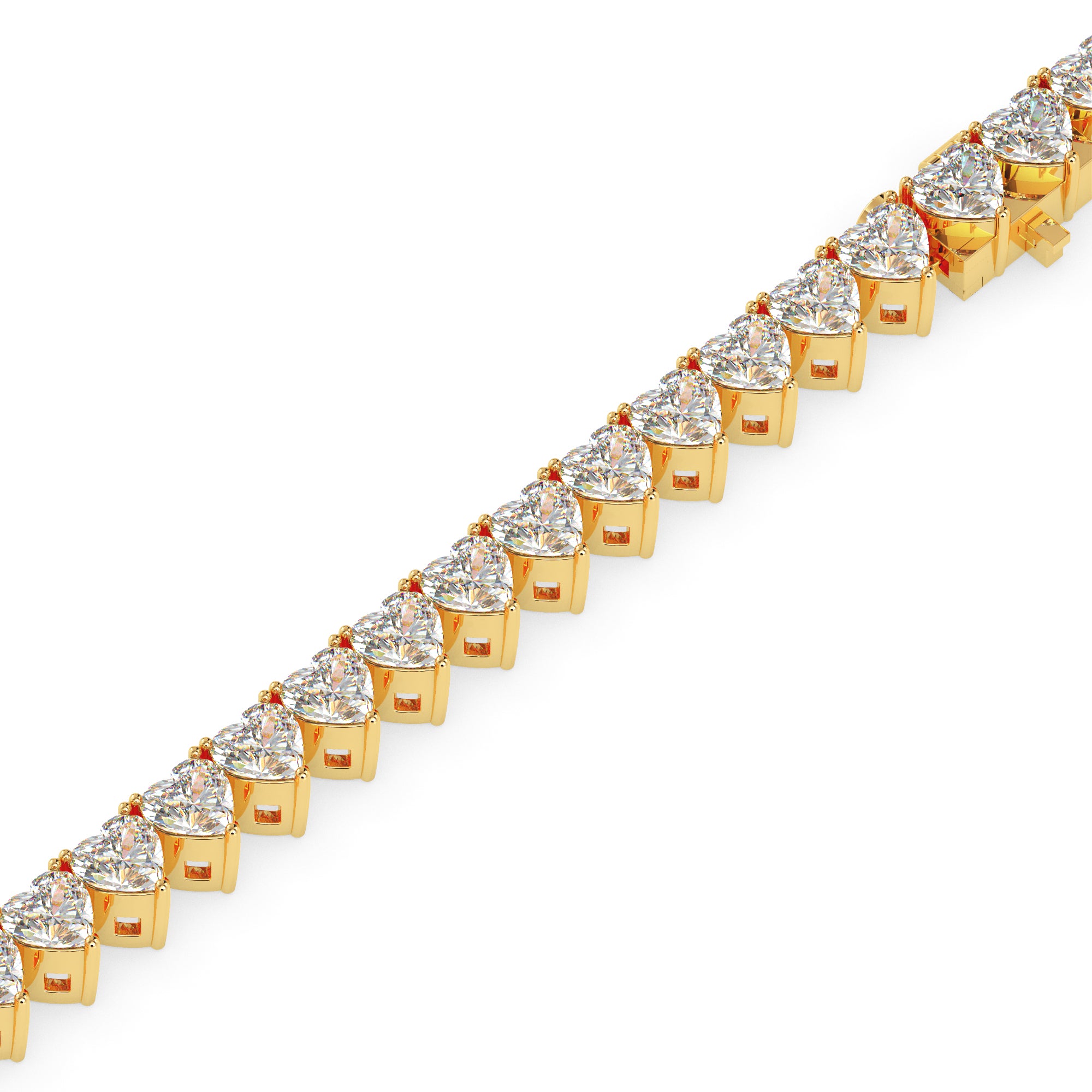 Heart-Cut Diamond Tennis Bracelet