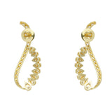 Elegance Wave Drop Earrings (with Screw)