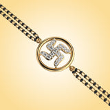 Swastika Diamond Mangalsutra Bracelet (With Chain)