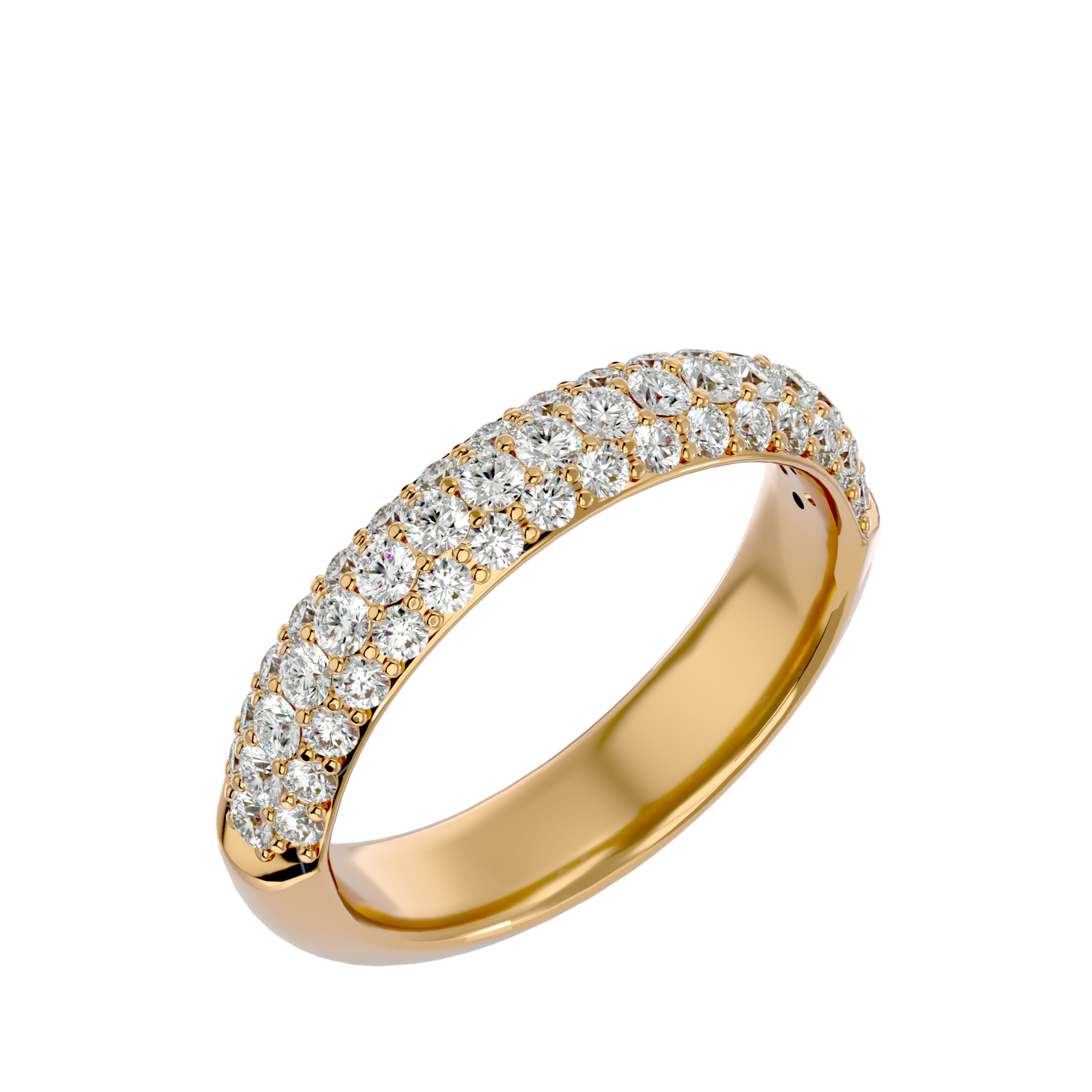 Golden Brilliance Full Eternity Diamond Ring