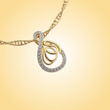 Blessing Of Allah Diamond Pendant (With Chain)
